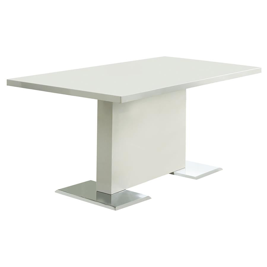 Nicole 5-piece Dining Set White High Gloss and Black