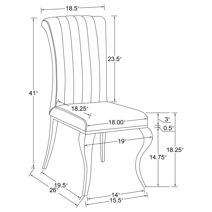Set of 4 Bella Upholstered Side Chairs