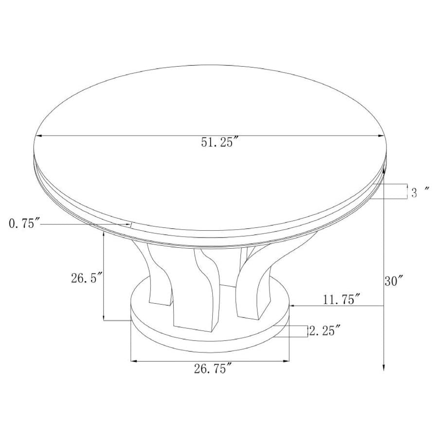 Elli 5-piece Round Dining Set Chrome