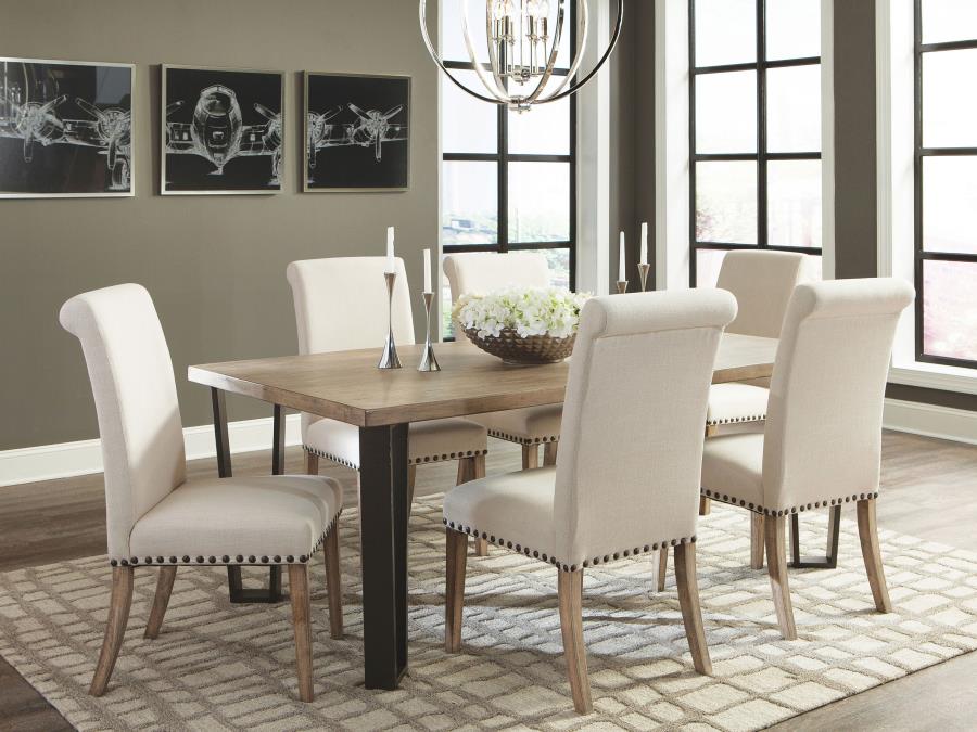 Set of 2 Celia Upholstered Side Chairs Rustic Smoke and Grey