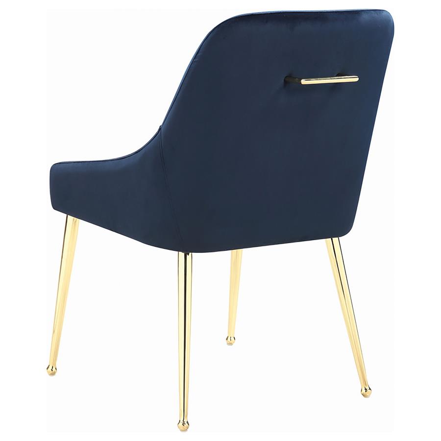 Set of 2 Emma Side Chairs Dark Ink Blue