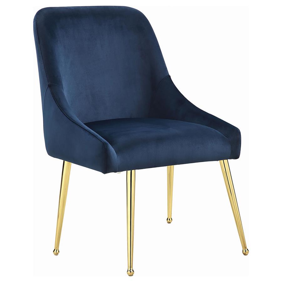 Set of 2 Emma Side Chairs Dark Ink Blue