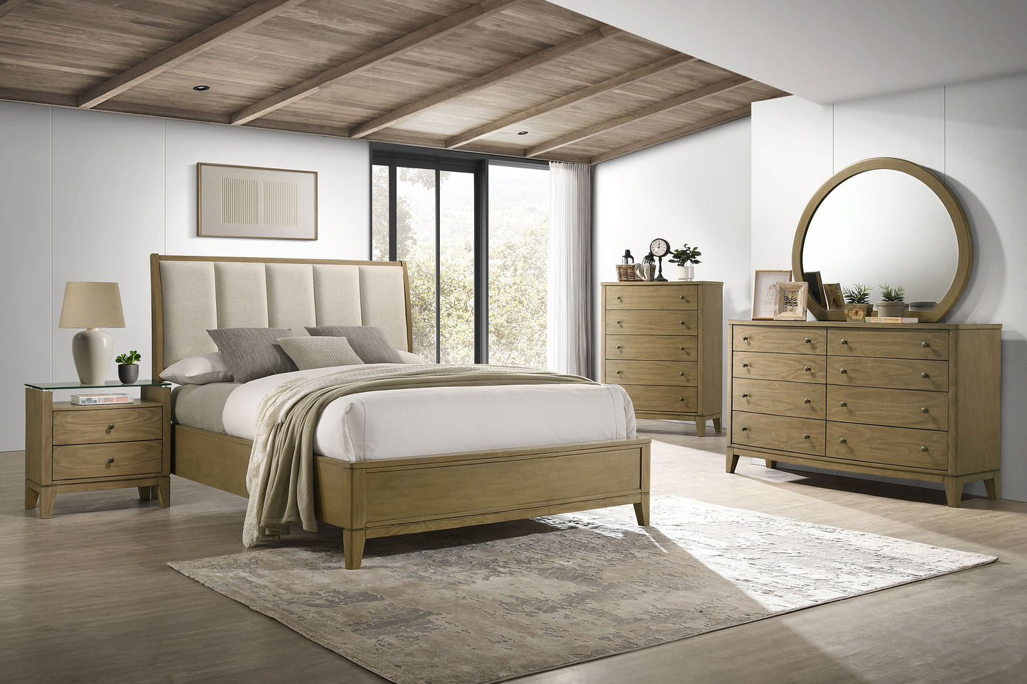 Granada 4-piece Queen Bedroom Set Natural Pine