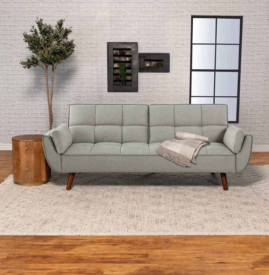 Claudia Upholstered Buscuit Tufted Covertible Sofa Bed Grey