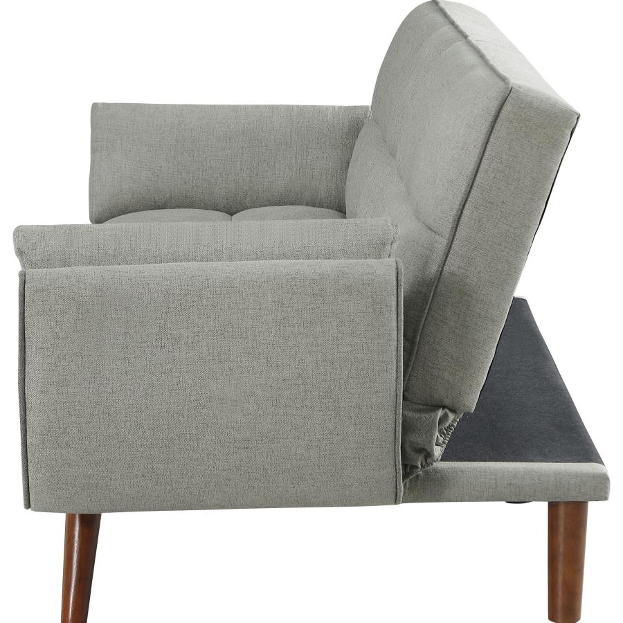 Claudia Upholstered Buscuit Tufted Covertible Sofa Bed Grey