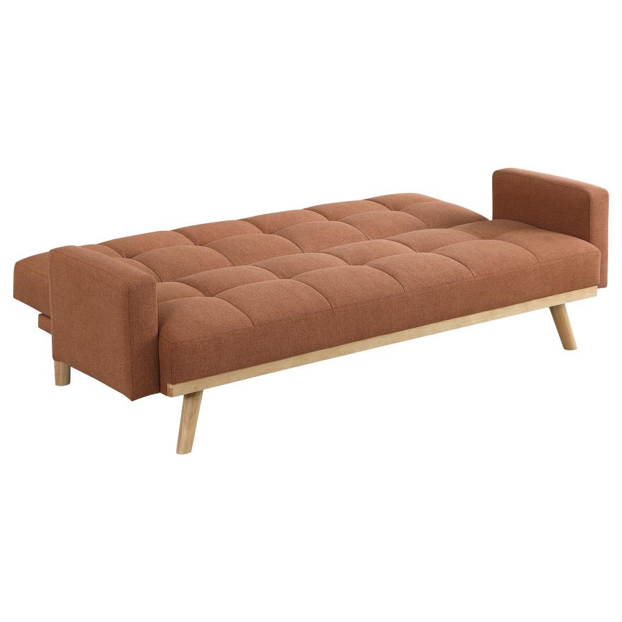 Kelly Upholstered Track Arms Covertible Sofa Beds