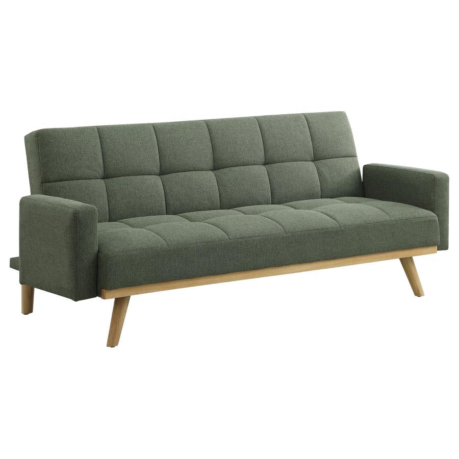 Kelly Upholstered Track Arms Covertible Sofa Beds