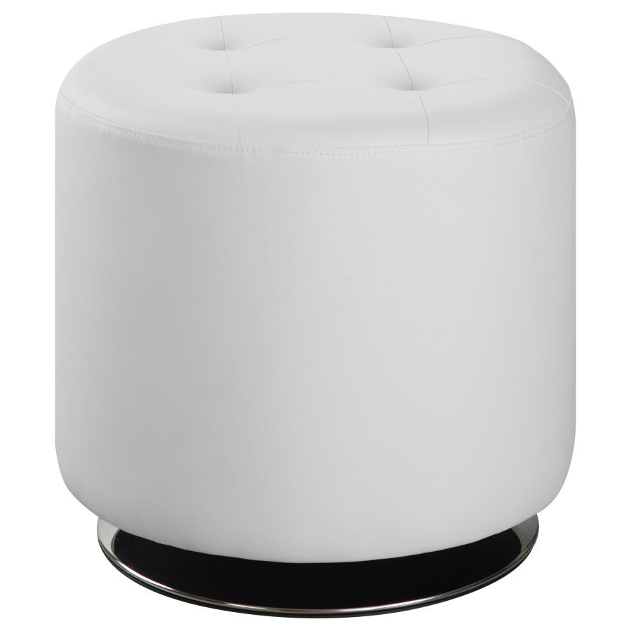 Roman Round Upholstered Ottoman