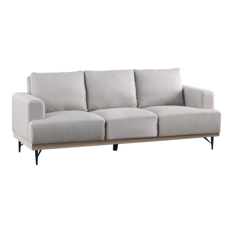 Kenny Recessed Track Arm Sofa Beige