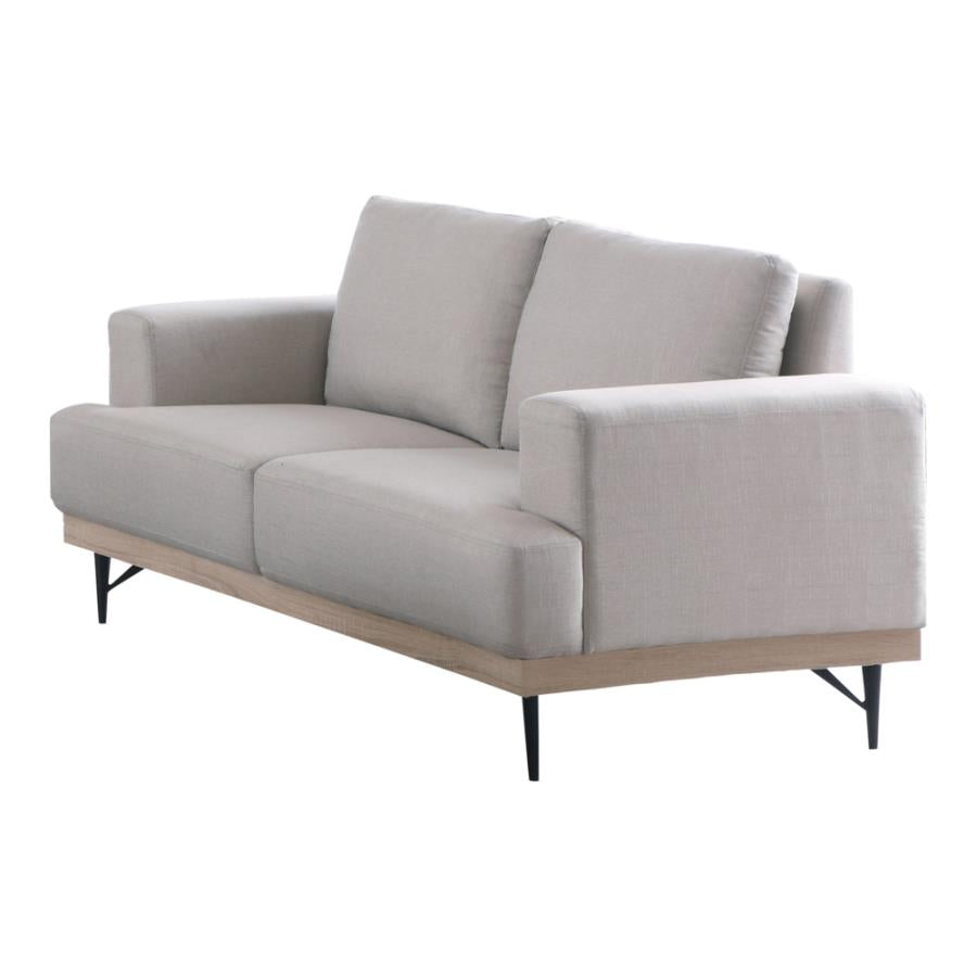 Kenny Recessed Track Arm Sofa Beige