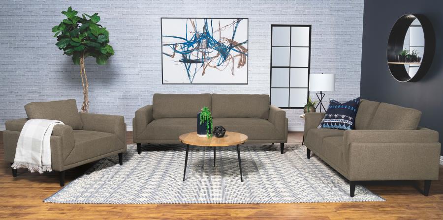 Kerala Upholstered Track Arms Sofa Grey