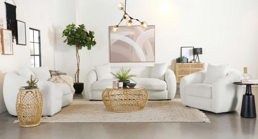 Ashlyn Upholstered Tight Back Chair White