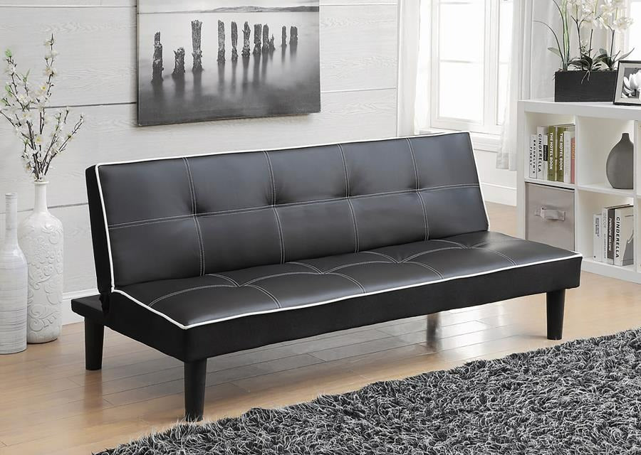 Karina Tufted Upholstered Sofa Bed Black