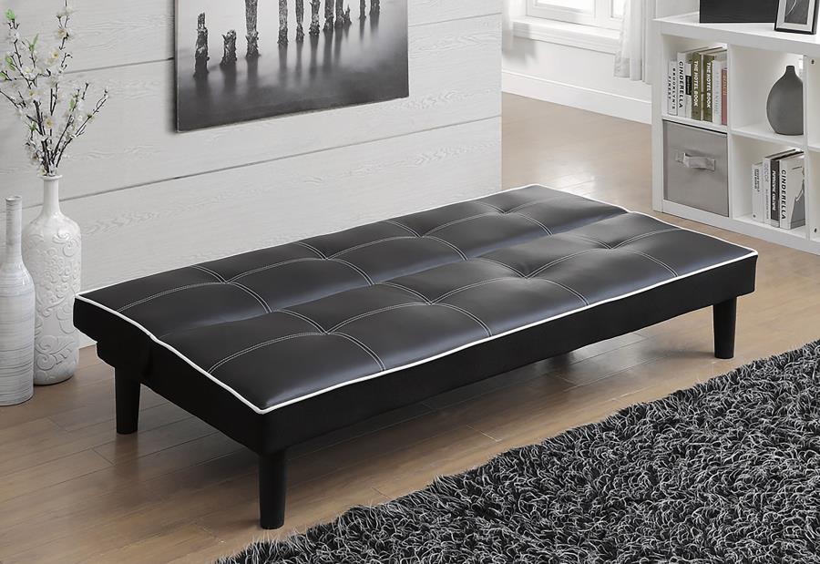 Karina Tufted Upholstered Sofa Bed Black