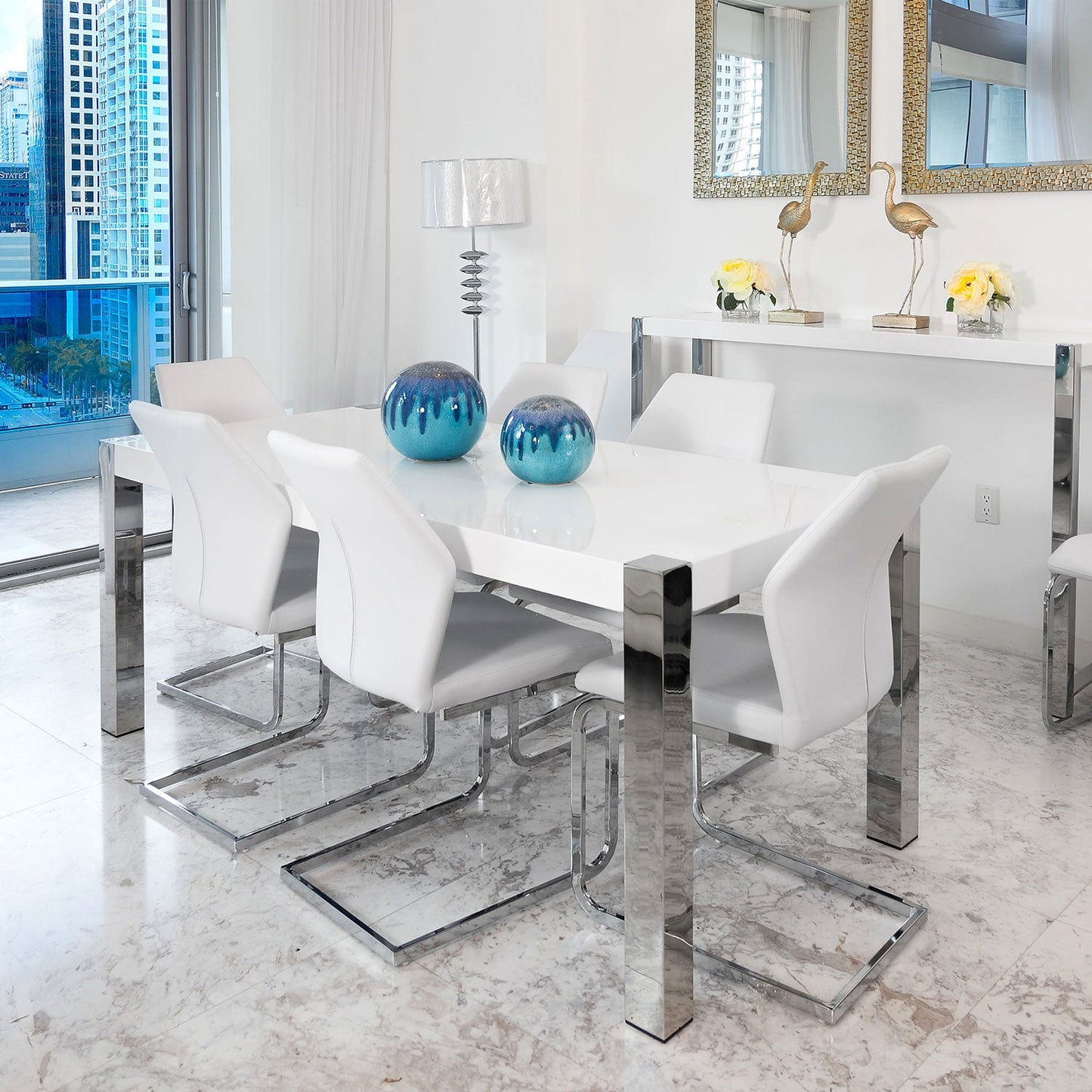 Paris White Dining Table