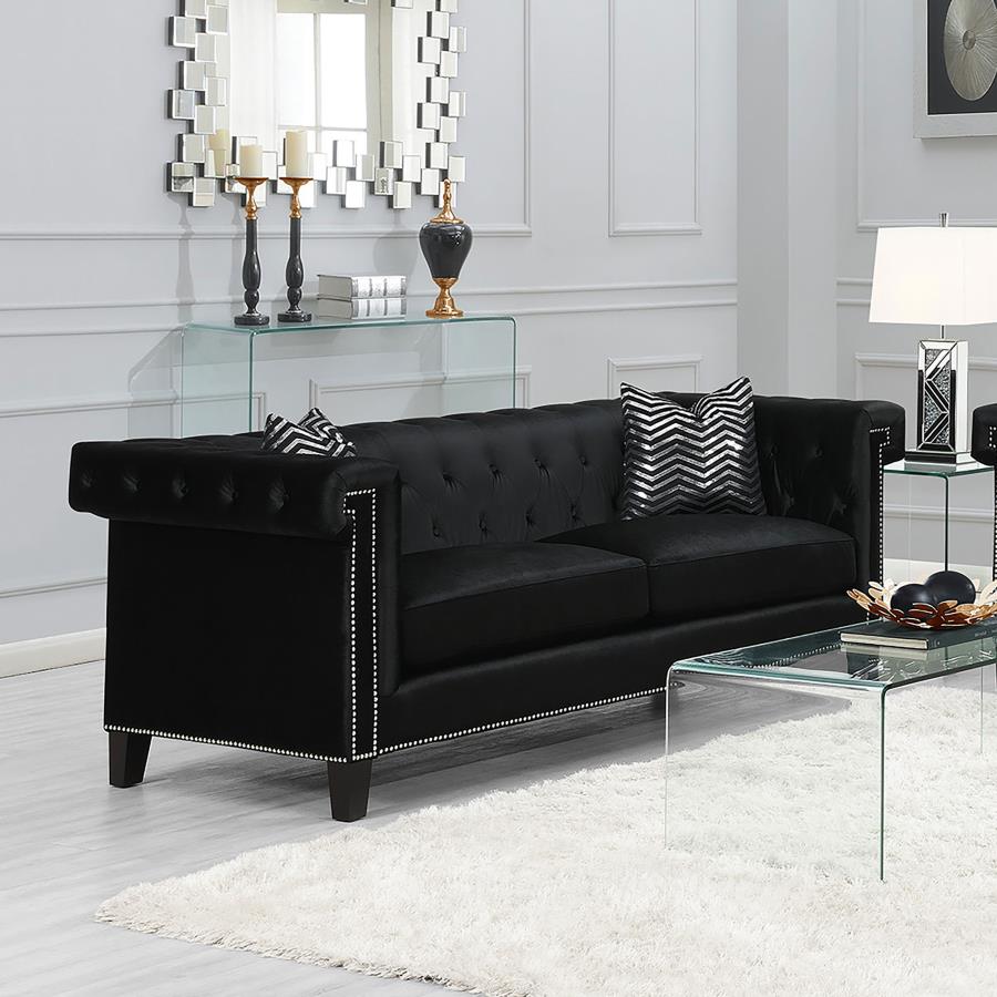 Keli Tufted Sofa Black