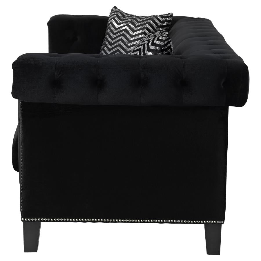 Keli Tufted Sofa Black