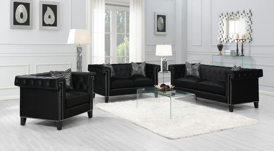 Keli Tufted Sofa Black