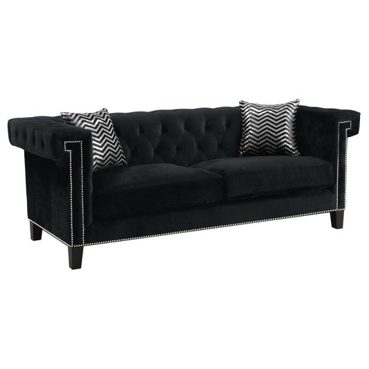 Keli Tufted Sofa Black