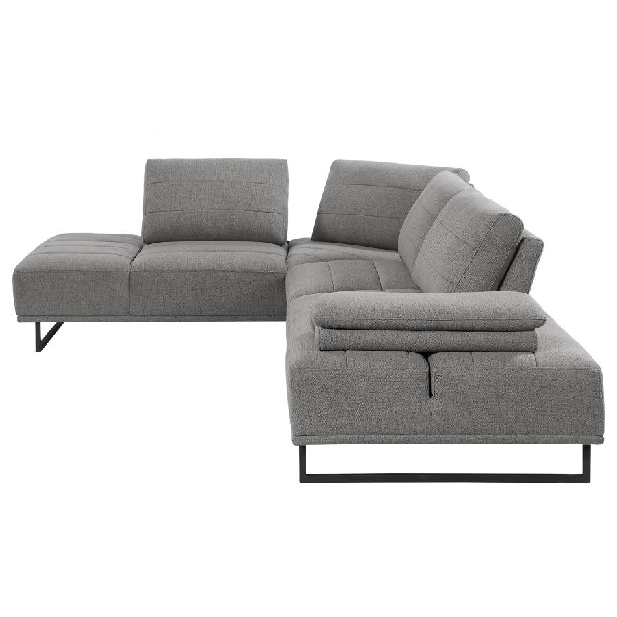 Alex 2-piece Adjustable Back Sectional Taupe