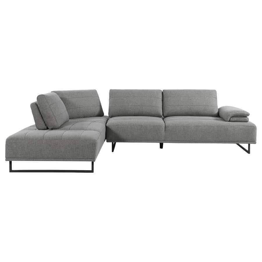 Alex 2-piece Adjustable Back Sectional Taupe