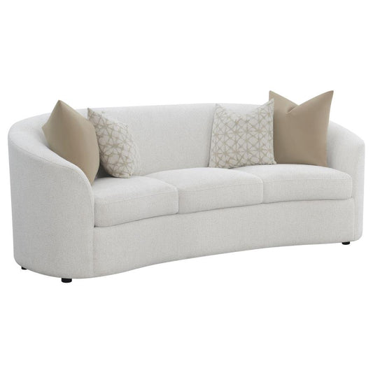 Rubby Upholstered Tight Back Sofa Latte