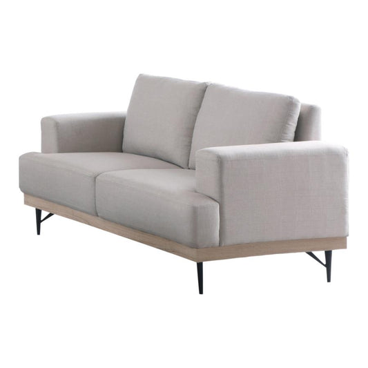 Kenny  Recessed Track Arm Sofa Beige