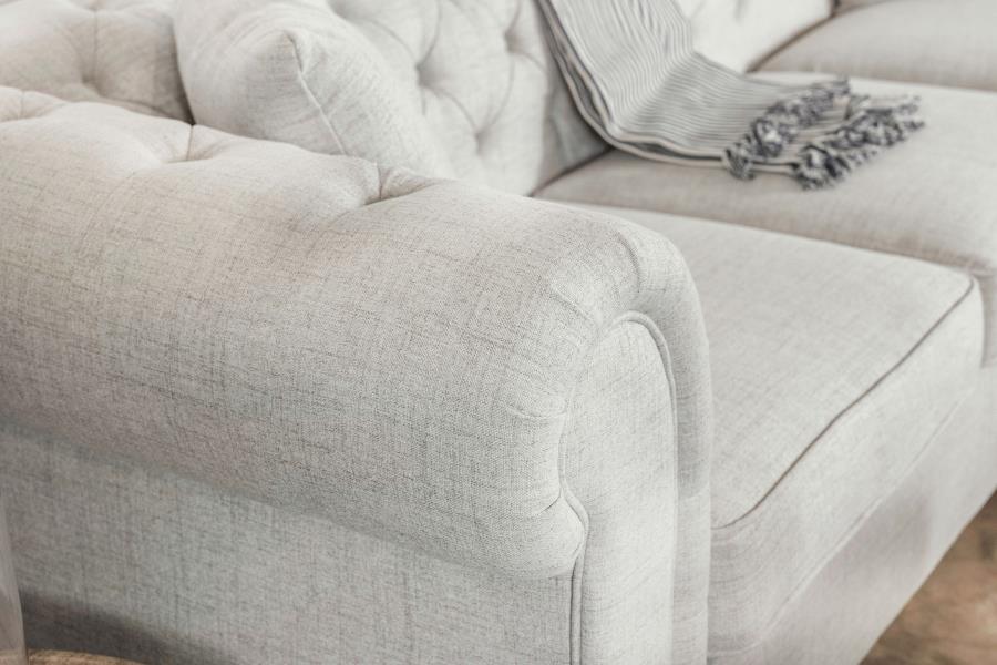 Luz Upholstered Tufted Sectional Oatmeal