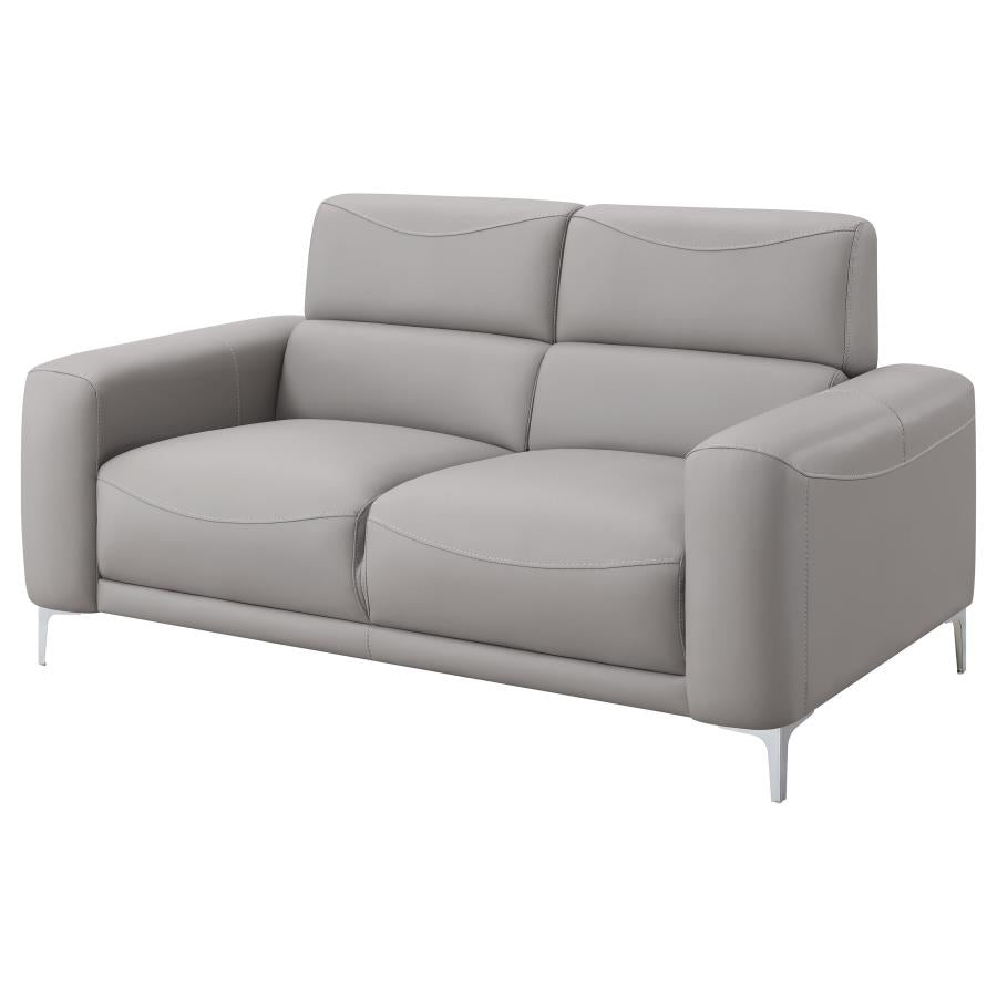 Glenn Track Arm Upholstered Loveseat Taupe