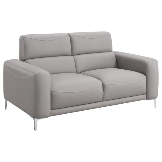 Glenn Track Arm Upholstered Loveseat Taupe