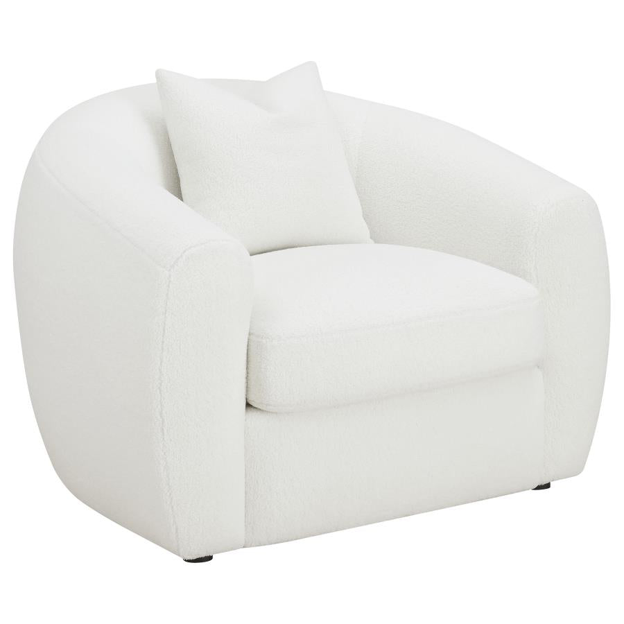 Ashlyn  Upholstered Tight Back Chair White