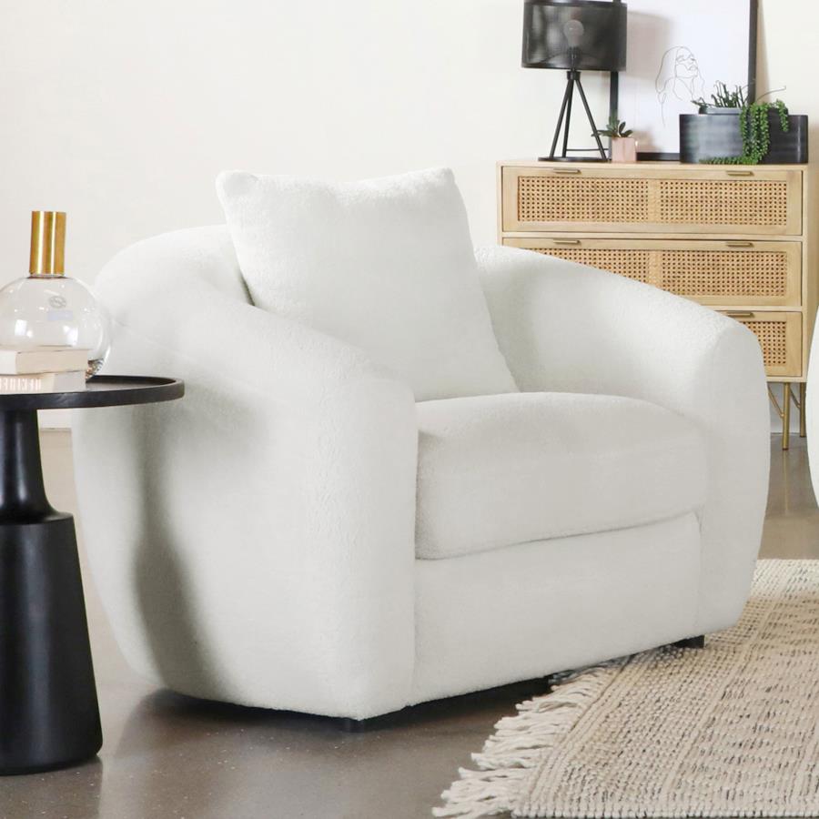 Ashlyn  Upholstered Tight Back Chair White