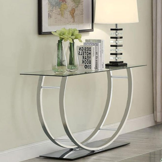 Davila U-shaped Sofa Table Chrome