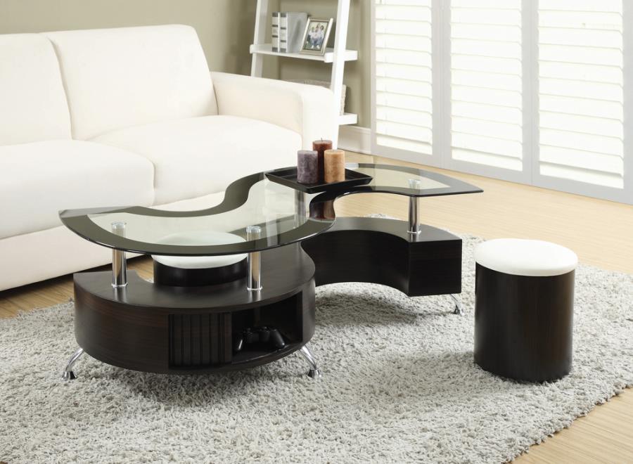 Braylin 3-piece Coffee Table and Stools Set Cappuccino