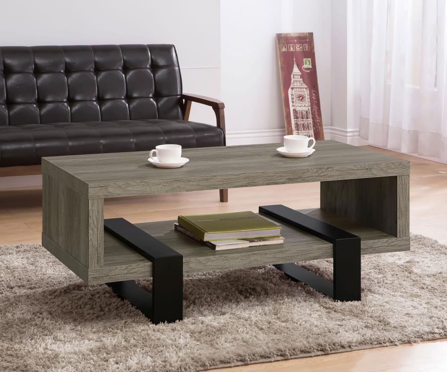 Diana Coffee Table with Shelf Grey Driftwood