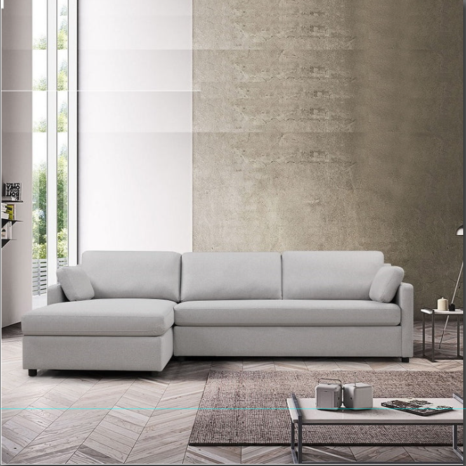 V-246 Left Upholstered Sectional Light Grey